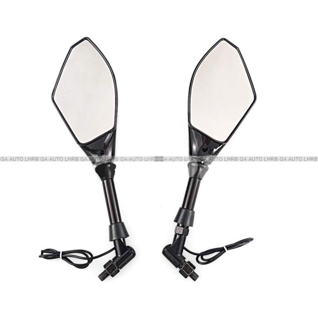 SIDE MIRROR M0T0RCYCLE REAR VIEW MIRRORS SPECIAL WITH LED TURN SIGNAL  INDICATORS