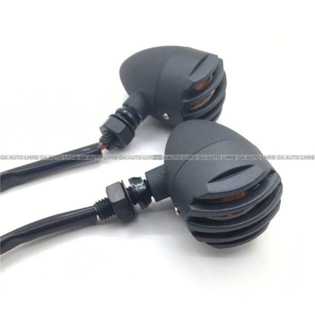 INDICATOR CAFE RACER METAL 2PC Motorcycle Turn Signal Indicator Light for Harley Davidson Cafe Racer Bullet grill indicators - Image 2