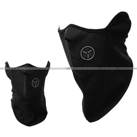 HALF FACE MASK MOTORCYCLE - Black