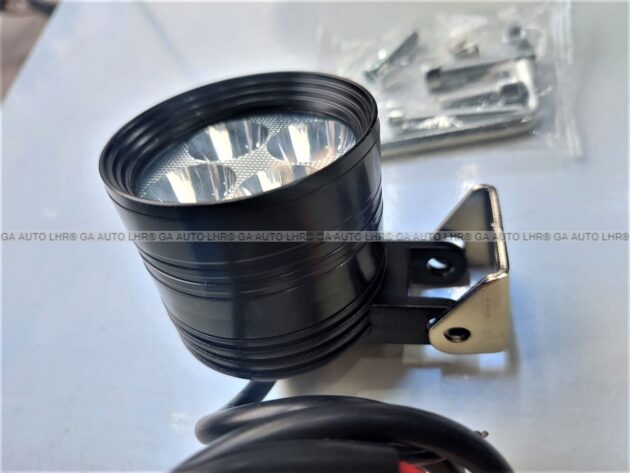 HJG LIGHT ROUND 4 LED WITH  ( FOG LENS EXTRA ) UNIVERSAL MOTORCYCLE & CARS - WHITE - Image 5
