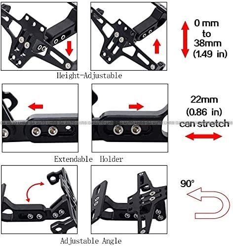 CNC Aluminum Tail Motorcycle License Registration Plate Holder - Image 4