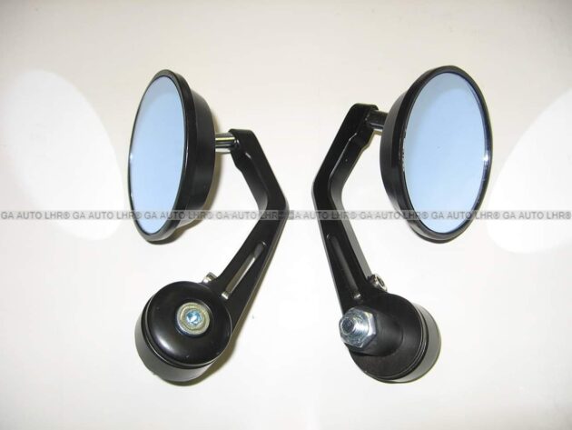 SIDE MIRROR END BAR ROUND SIDE MIRROR M0T0RCYCLE REAR VIEW MIRRORS - Image 3