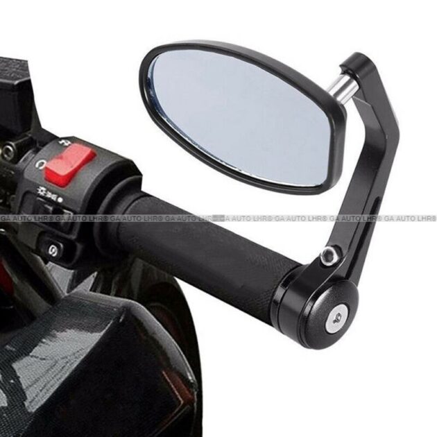 SIDE MIRROR END BAR OVAL SIDE MIRROR M0T0RCYCLE REAR VIEW MIRRORS - Image 5