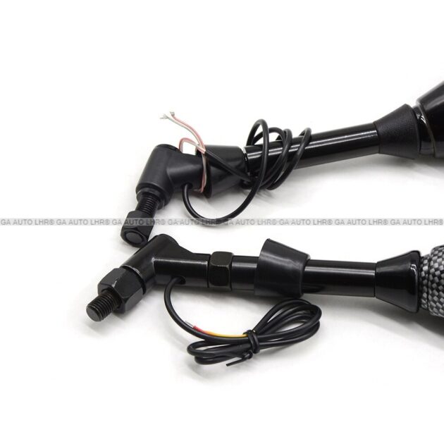 SIDE MIRROR M0T0RCYCLE REAR VIEW MIRRORS SPECIAL WITH LED TURN SIGNAL  INDICATORS - Image 7