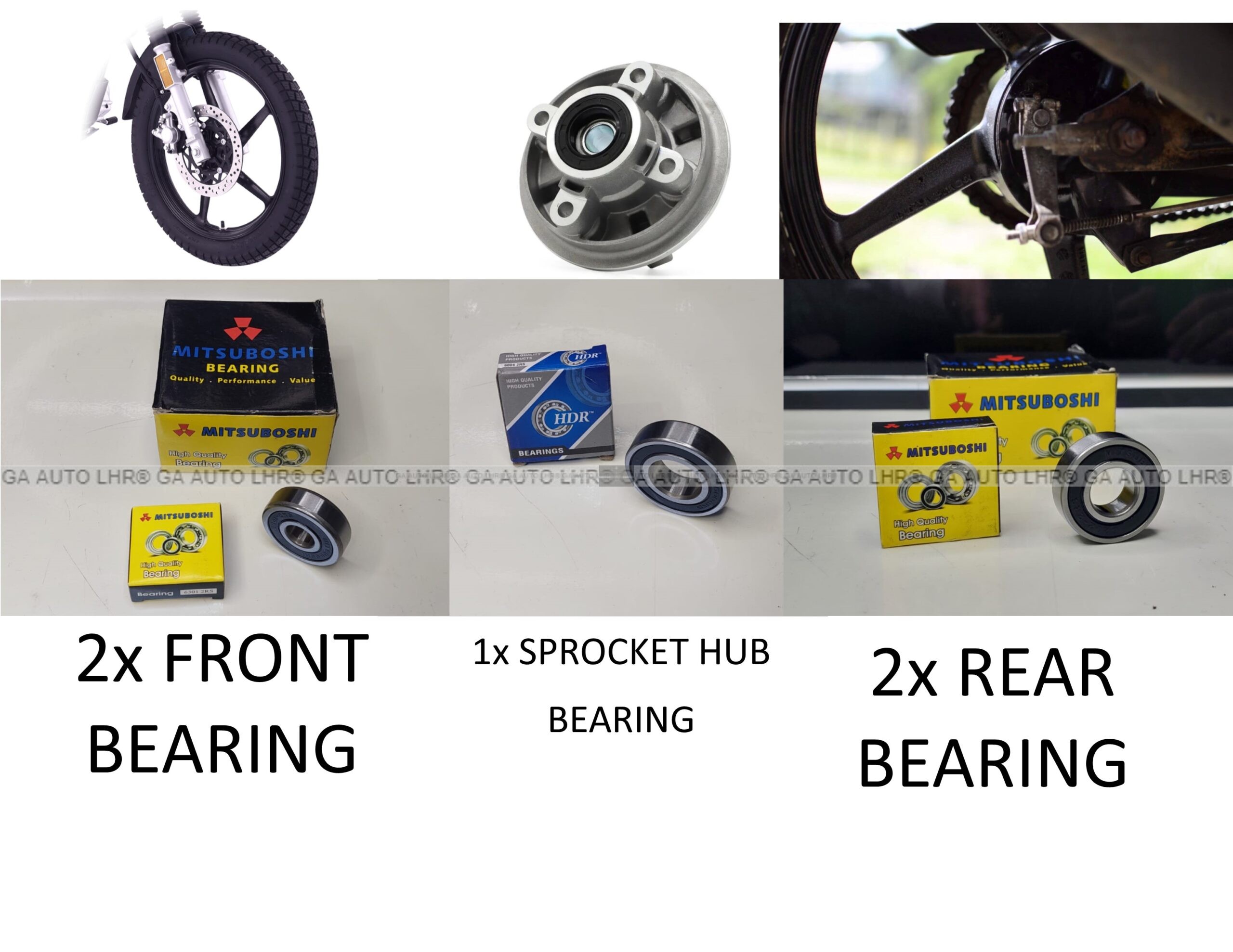 BEARING YBR FRONT WHEEL, REAR WHEEL, SPROCKET HUB