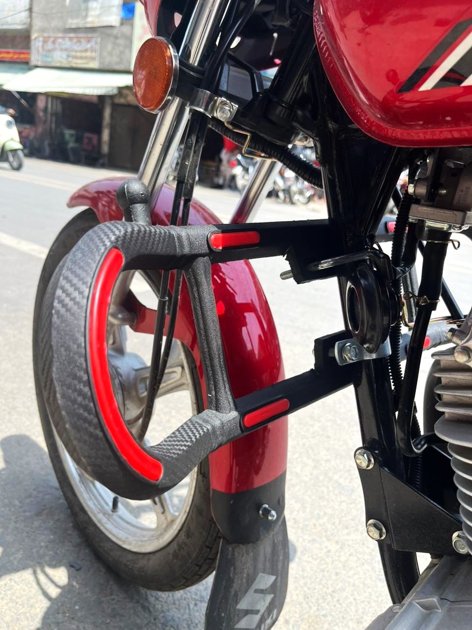 D GUARD WITH PLASTIC CRASH GUARD MOTORCYCLE HONDA CG125 HONDA PRIDOR GD110 GS , YBR FAMILY - Image 6
