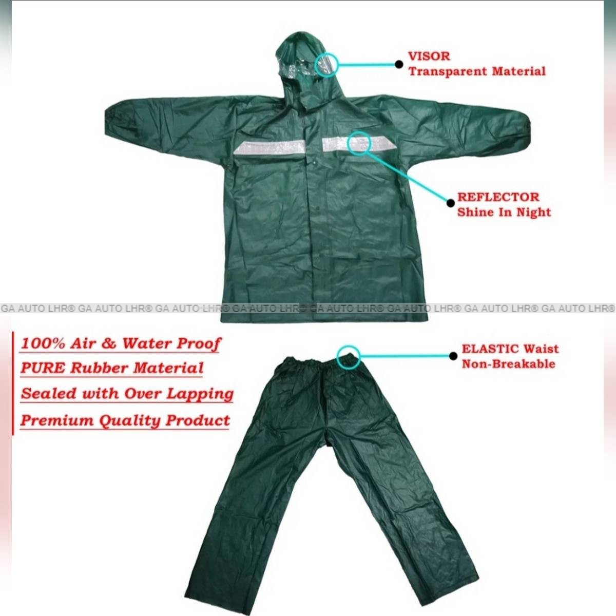PVC RUBBER COATED RAIN COAT SUIT CHINA - Image 4