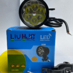 HJG LIGHT ROUND 6 LED WITH  ( FOG LENS EXTRA ) UNIVERSAL MOTORCYCLE & CARS - WHITE