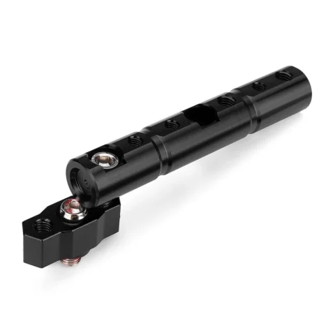 CNC Aluminum Motorcycle Multi-function Extension Rod Mirror Lights Mount Expansion Bracket - Black