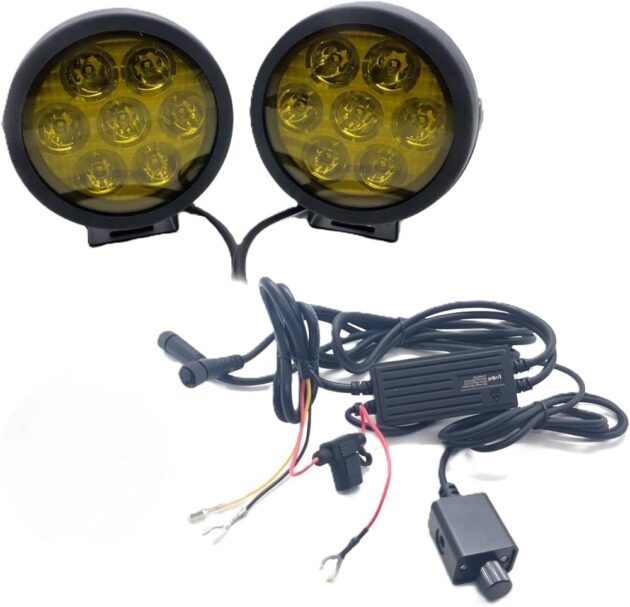 HJG HEAVY DUTY LIGHT 140W Fog Light For Universal Bikes & Cars With Complete Wiring Harness ( Brightness control and Flash modes) - Image 6