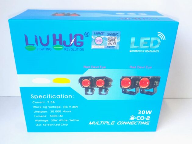 HJG MINI DRIVING LIGHT Fog Light For Universal Bikes & Cars - White & Yellow Color ( Set of 2 pieces ) - Image 2
