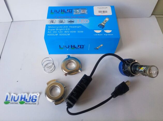 HJG H-08 Projector Lens 60W White Motorcycle Headlight Hi/Low Bulb Motorcycle - Image 2
