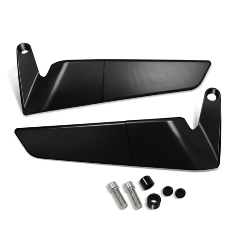 SIDE VIEW MIRRORS BIG KAWASAKI H2 WING STYLE REAR MIRROR  CNC MACHINED