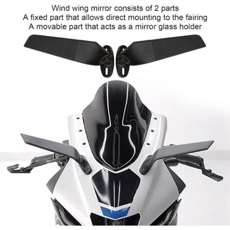 SIDE MIRROR WING MIRROR M0T0RCYCLE ONLY FOR FAIRING BIKES