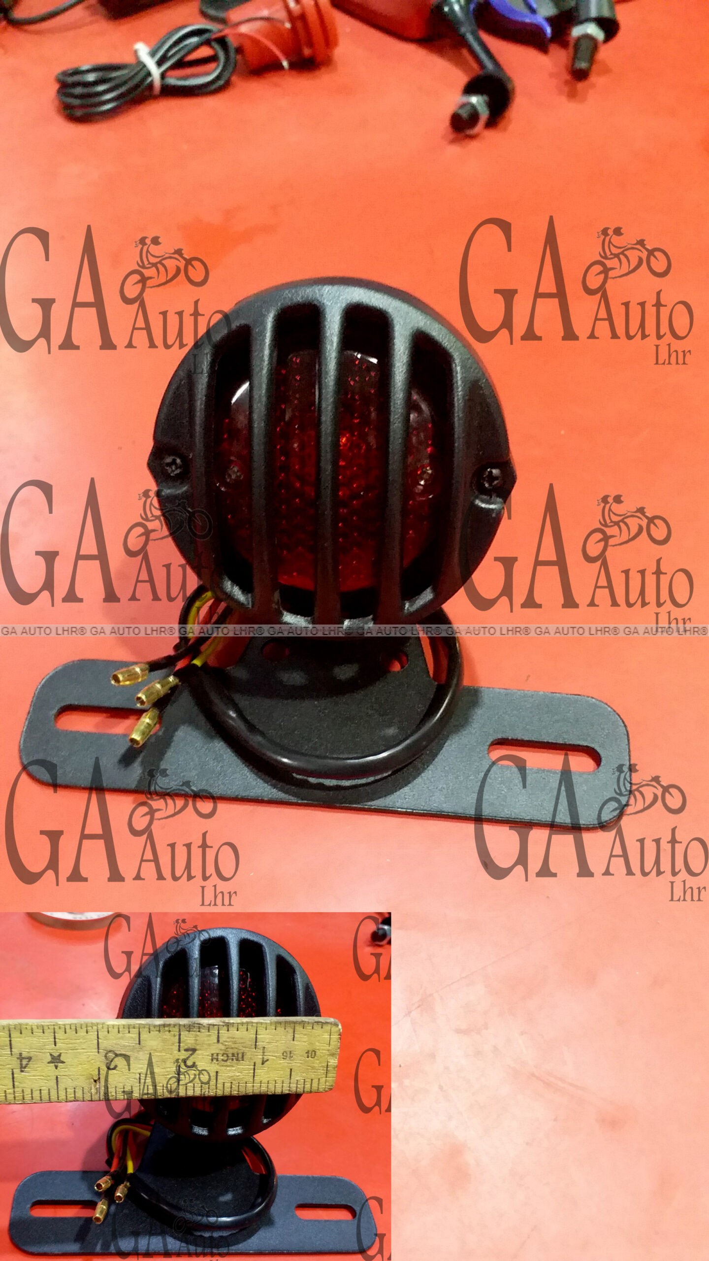 BACK LIGHT CAFE RACER BIG METAL GRILL - Image 3