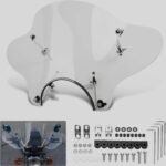 WINDSHIELD BIG SIZE FOR 7INCH HEADLIGHT FLEXIBLE TRANSPARENT MOTORCYCLE