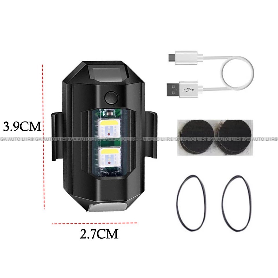 ( 1 PC ) Universal Led Aircraft Strobe Lights Warning Light with USB Charging 7 Colors - Image 3