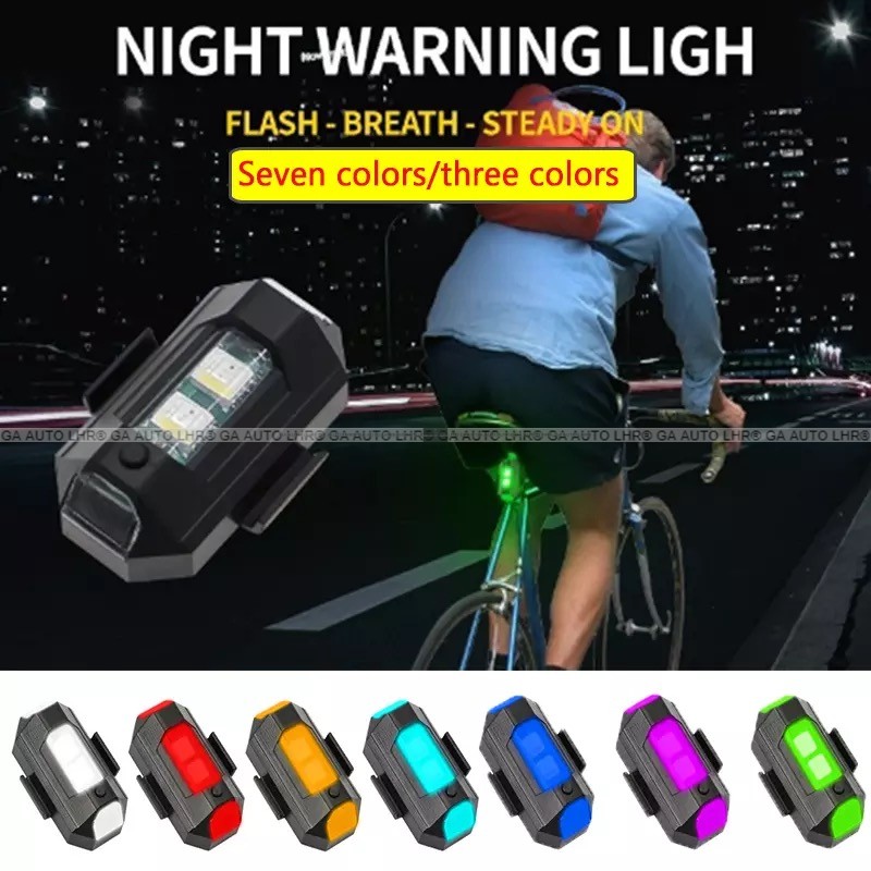 ( 1 PC ) Universal Led Aircraft Strobe Lights Warning Light with USB Charging 7 Colors - Image 6