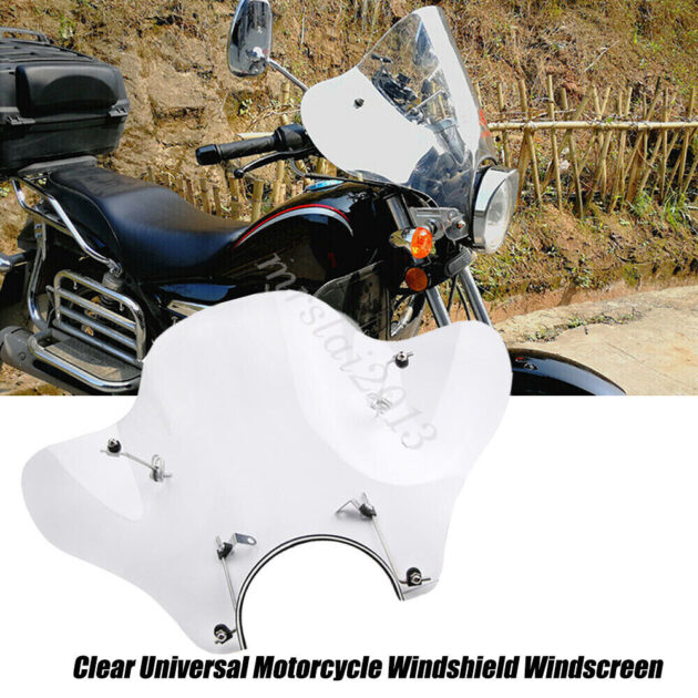 WINDSHIELD BIG SIZE FOR 7INCH HEADLIGHT FLEXIBLE TRANSPARENT - Image 4
