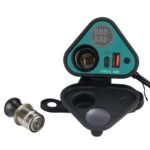 USB socket, Type-C, 66W CIGARETTE LIGHTER- FAST CHARGER , VOLTMETER, TEMPRATURE SENSOR & WATER PROOF COVER