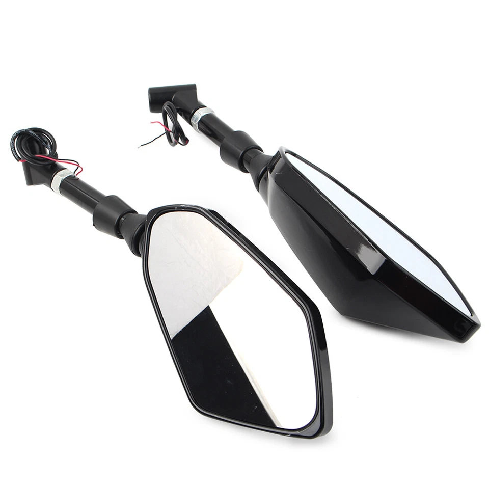 SIDE MIRROR M0T0RCYCLE REAR VIEW MIRRORS SPECIAL WITH LED TURN SIGNAL INDICATORS - Image 6