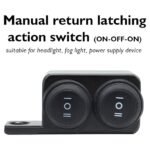 Switch Assembly 3+3 Aluminium Body – 3 Device ON OFF Dual Button – LED Light – Motorcycle