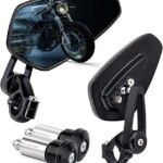 END BAR SIDE MIRROR TRIANGLE STYLE MOTORCYCLE