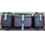 3PC SET MOTOCROSS TAIL & SIDE BOX WITH LED TOP BOX MOTORCYCLE ABS PLATIC