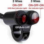 Switch Assembly 2+3 Aluminium Body – 3 Device ON OFF Dual Button – LED Light – Motorcycle