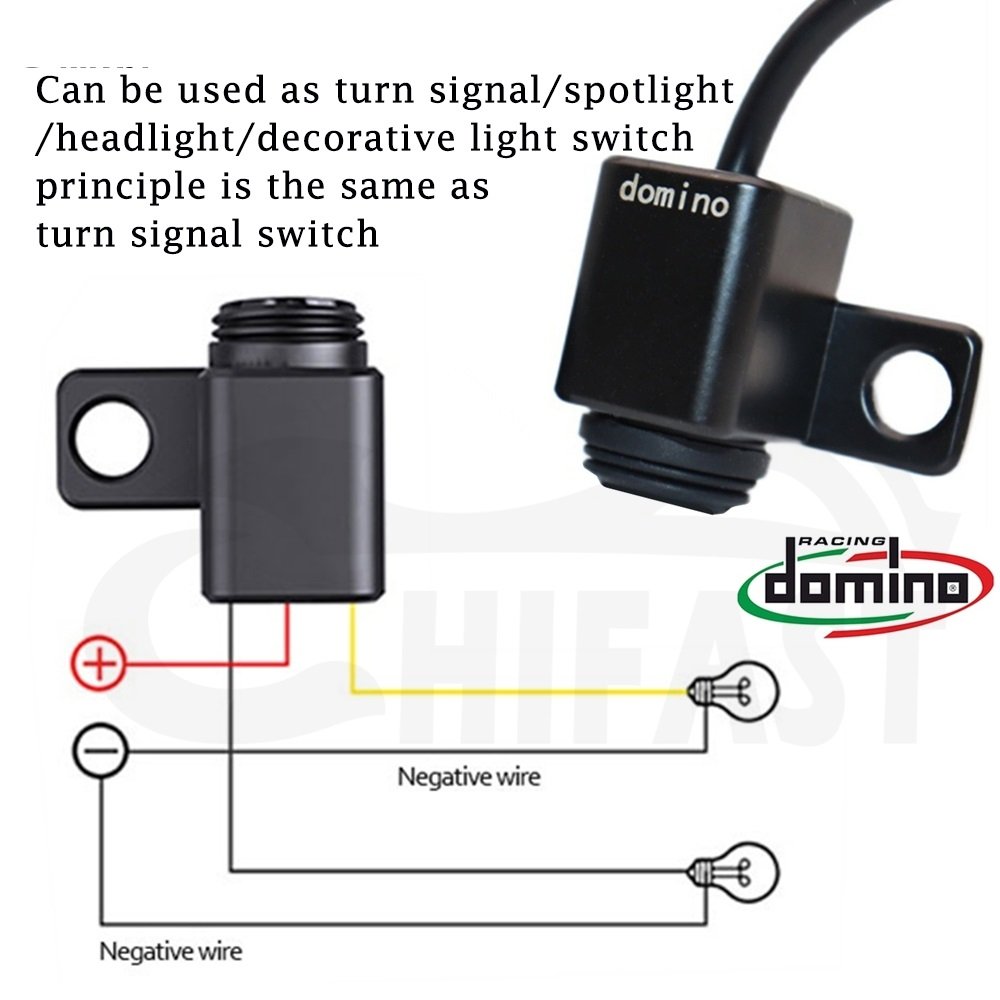 Switch Assembly 3 point Aluminum Body – ON OFF Dual Button Motorcycle Domino switch on off on - Image 3