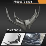 HEADLIGHT FRONT FAIRING WINGLETS (UNIVERSAL) CARBON