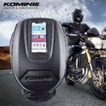 Komine Magnetic Touring Tank Bag Extendable Hard Shell With Mobile Pocket